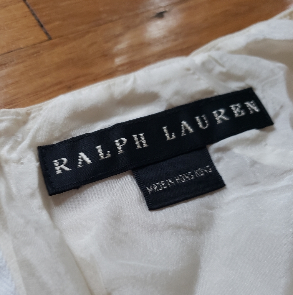 Ralph Lauren Black Label Cream Silk Trouser Vintage 90's Old Money - Picture 3 of 9